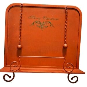 Metal Cookbook Holder for Kitchen or Decorative Plate Display 14" x 13"